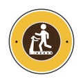 Walking machine gym icon Royalty Free Stock Photo