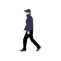 Walking male person sihouette illustration