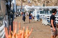 Walking on the Malibu Pier Royalty Free Stock Photo