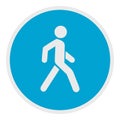 Walking man icon, flat style.