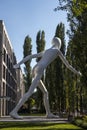 Walking Man sculpture in Munich, Germany, 2015 Royalty Free Stock Photo