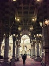 Walking through Masjid an-Nabawi one of three most sacred mosques