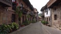 Walking in medieval village of Cartes, Cantabria, Spain.