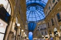 Walking in Milan Gallery at Christmas Royalty Free Stock Photo