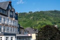 Walking in Mosel river valley, houses of old town Traben-Trarbach, Germany Royalty Free Stock Photo