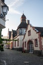 Walking in Mosel river valley, houses of old town Traben-Trarbach, Germany Royalty Free Stock Photo