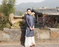 Walking in the mountains-Chinese tea clothing