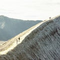 Walking on the mountainside