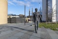 Nelson Mandela walking statue