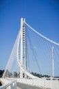 Walking on the new bay bridge trail going from Oakland to Yerba Buena Island, San Francisco bay, California Royalty Free Stock Photo