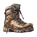 Walking in old army boots, rugged elegance Royalty Free Stock Photo