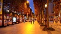 Walking over the Champs Elysee Avenue in Paris by night - CITY OF PARIS, FRANCE - SEPTEMBER 04, 2023