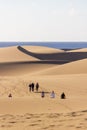 Walking over the Maspalomas dunes