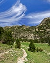 Walking pass in Madriu-Perafita-Claror Valley in Andorra