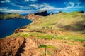 Walking path with down stairs at the Ponta de Sao Lourenco Royalty Free Stock Photo