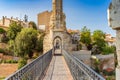 Walking path on the historic roman aqueduct in Teruel