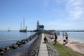 Walking Path At The Lighthouse Marken The Netherlands 6-8-2020