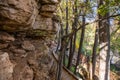 Walking path at Montezuma`s Well in Arizona.