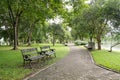 Walking path in Suan Luang Rama 9 Public Park