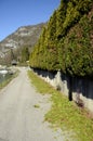 Walking path in Talloires village, Annecy, France Royalty Free Stock Photo