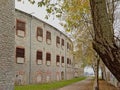 Walking path along Patarei, abandoned Soviet prison in Tallinn