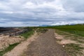 Walking path at Ytri Tunga beach in Iceland to view the golden seals Royalty Free Stock Photo