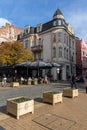 Walking people on Boulevard Vitosha in city of Sofia, Bulgaria Royalty Free Stock Photo