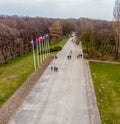 Walking people in Westerplatte Royalty Free Stock Photo