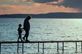 Walking on the pier