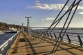 walking pier in plock on vistula river