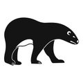 Walking polar bear icon, simple style Royalty Free Stock Photo