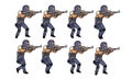 Walking Police Animation