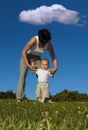 Walking Practice Royalty Free Stock Photo