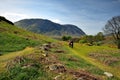 Walking in Rannerdale Royalty Free Stock Photo