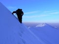 Walking on the ridge Royalty Free Stock Photo