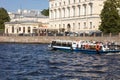 Walking on the rivers and canals in St. Petersburg. Royalty Free Stock Photo