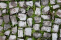 Walking road brick Royalty Free Stock Photo