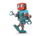 Walking Robot. Isolated. Contains clipping path