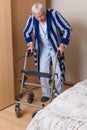 Walking with a rollator Royalty Free Stock Photo