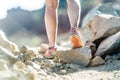 Walking or running legs, adventure and exercising Royalty Free Stock Photo