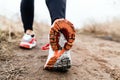 Walking or running legs sport shoes Royalty Free Stock Photo