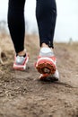 Walking or running legs sport shoes Royalty Free Stock Photo