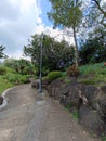 Walking running pathway in the park Royalty Free Stock Photo