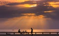 Walking Samila Beach Royalty Free Stock Photo