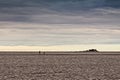 Walking On The Sand Bank Royalty Free Stock Photo