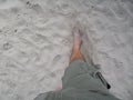 Walking on the sand - relaxing time