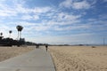 Walking in Santa Monica, California.