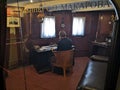 Kaliningrad, Russia - April 13, 2019: Captain room Makarov at marine museum boat