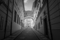 Small street with arch in Prage, the golden city Royalty Free Stock Photo
