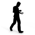 While walking smartphone / men